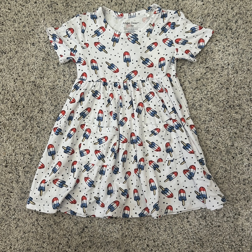 Angel Dear Popsicle Print Kids Dress